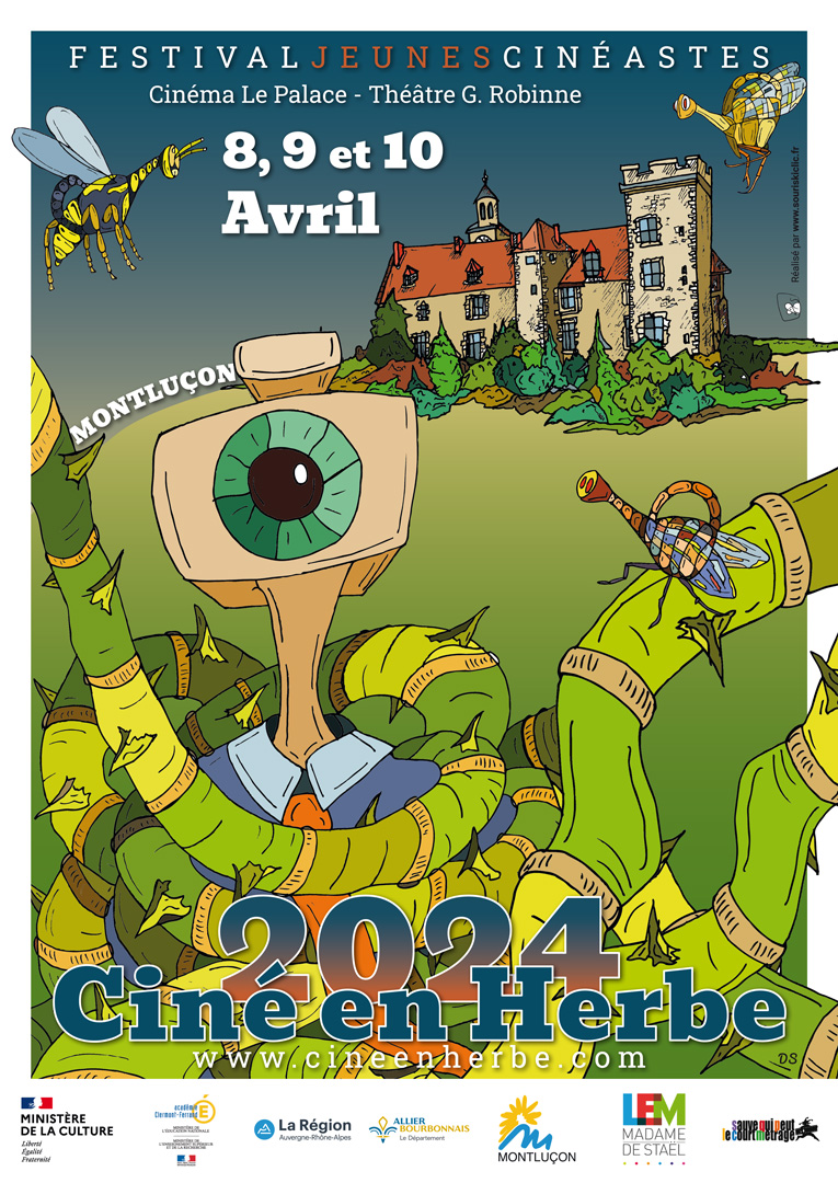 Affiche Ciné en Herbe 2024 8 9 et 10 avril