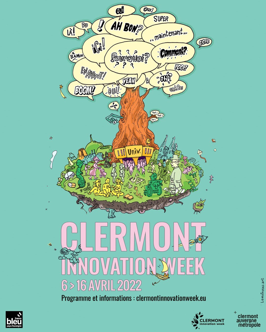 Clermont Innovation week  du 6 au 16 avril 2022  Programme et informations : clermontinnovationweek.eu