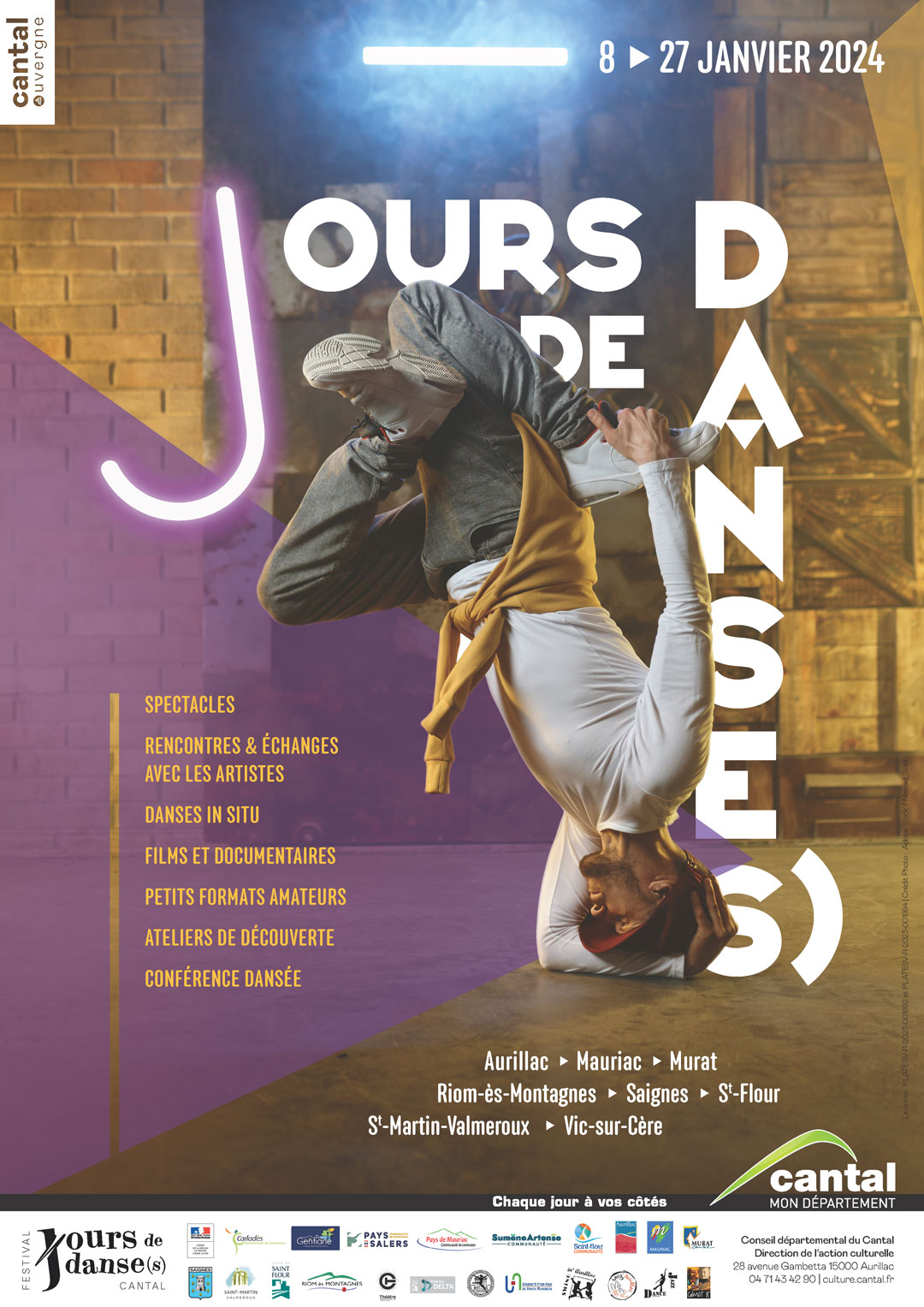 Jours de danse(s)  Département du Cantal du 8 au 27 janvier 2024