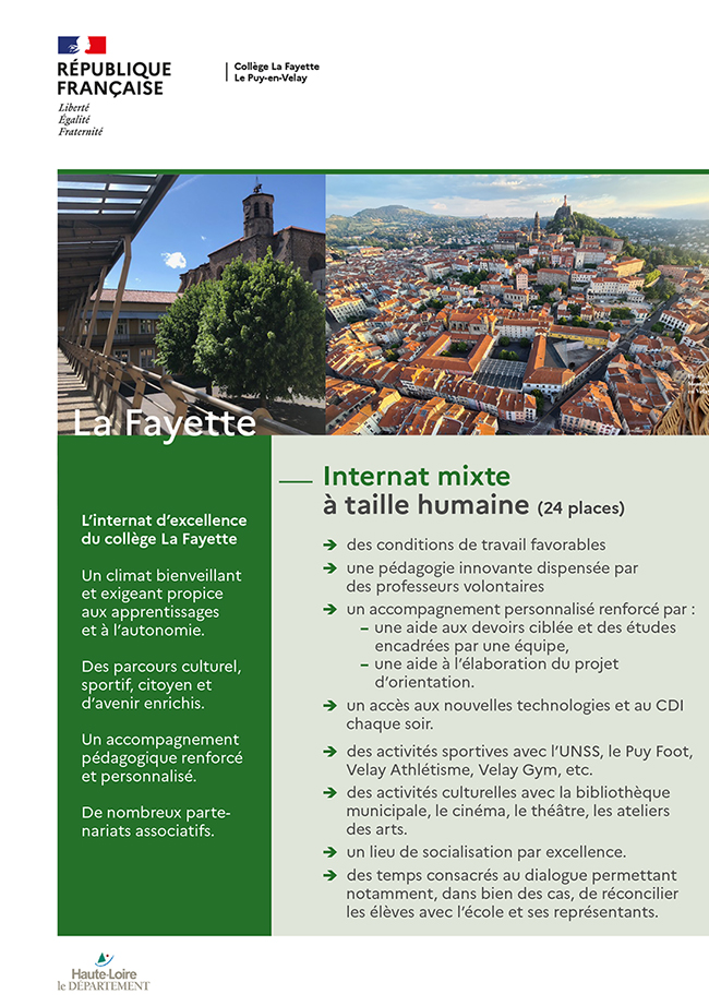 Image flyer Internat La Fayette Le Puy-en-Velay