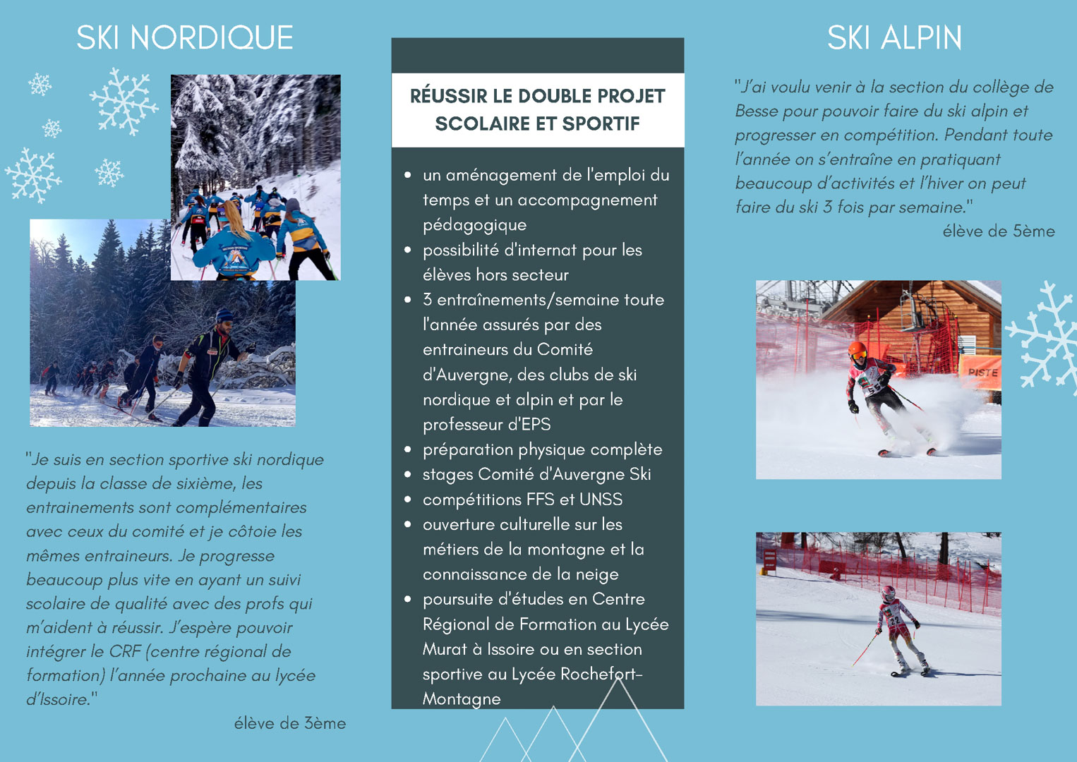 Plaquette section ski P2