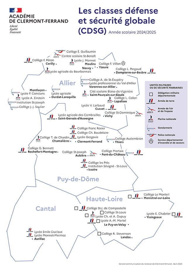 Carte CDSG 2024-2025