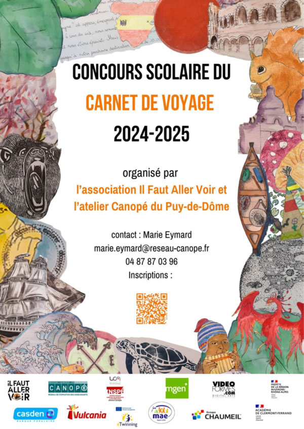 Affiche concours scolaire carnet de voyage 2024-25