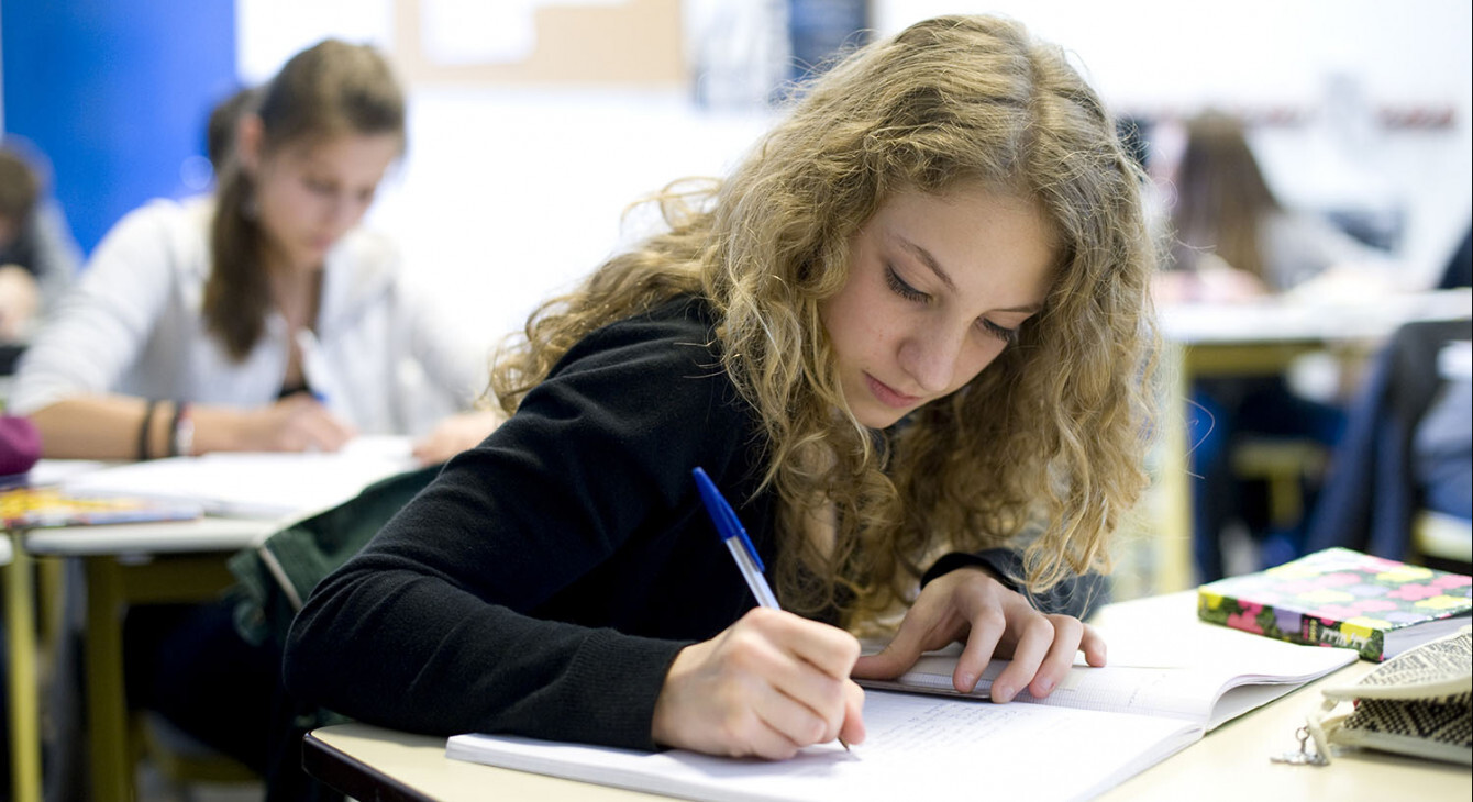 Jeune fille qui écrit
